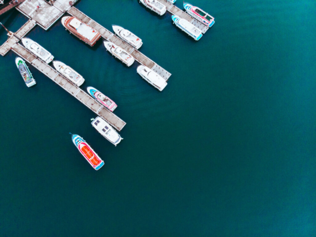 Boats in Sun Moon Lake, Taiwan