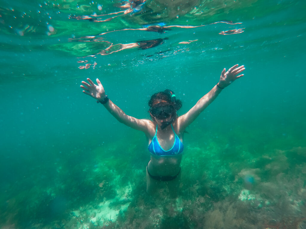 Wini snorkelling, Isla Zapatilla, Panama