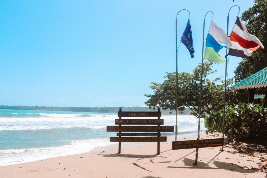 Beach in Cahuita National Park, Playa Blanca, Costa Rica