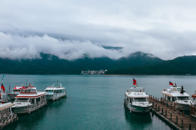 Boats in Sun Moon Lake, Taiwan