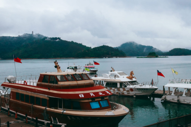 Boats in Sun Moon Lake, Taiwan