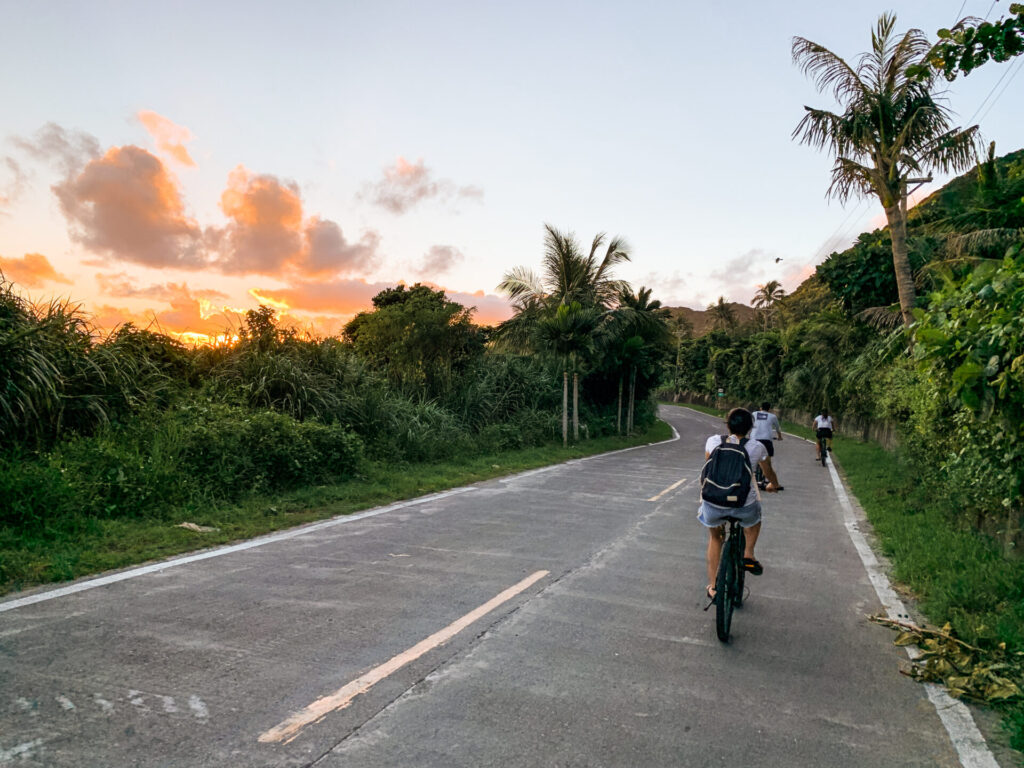Biking on coastal road on Lanyu Island, Orchid Island, Taiwan