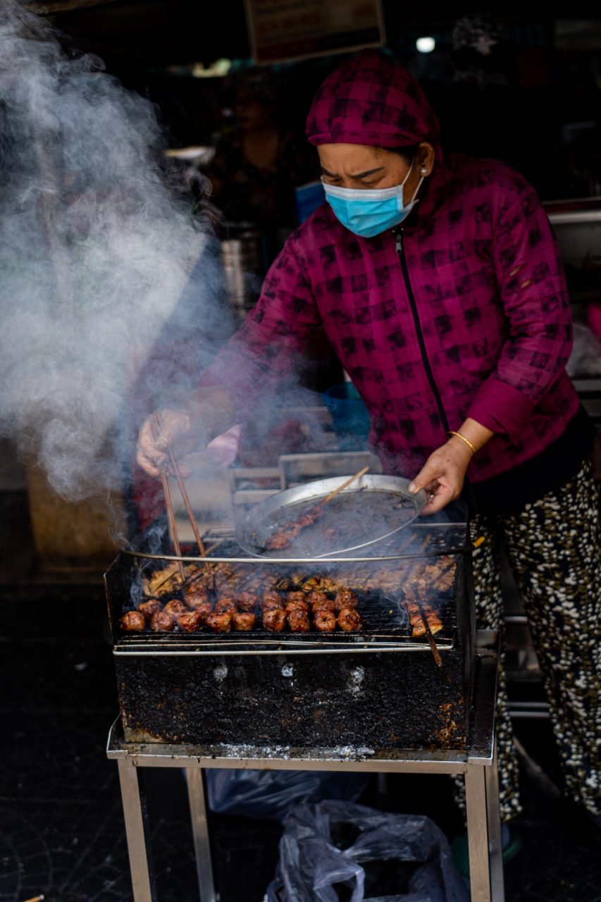 Street grill in Ho Chi Minh City, Vietnam
