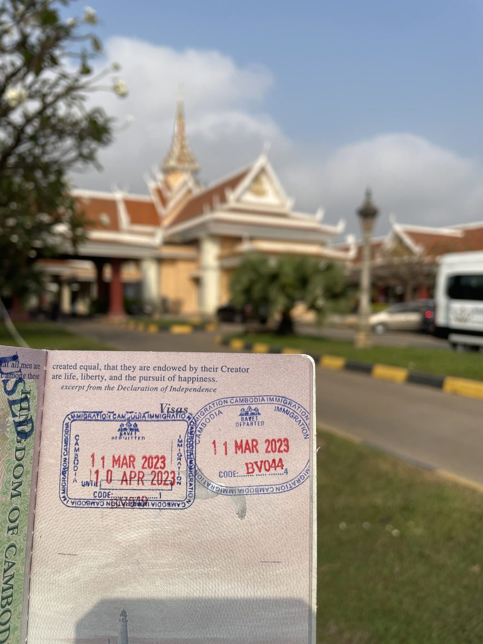 stamping out of cambodia at the bavet border