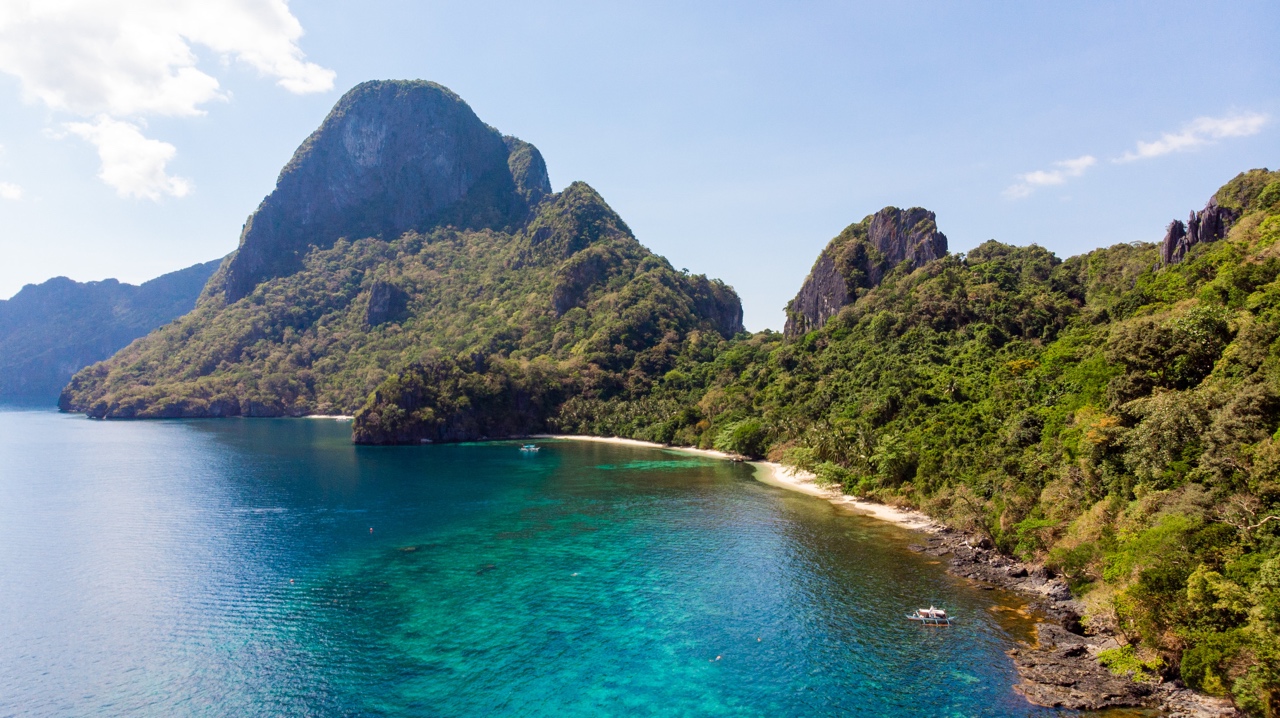 Big Dream Boat Man Expedition Drone Shot of Gorgeous Philippines Island