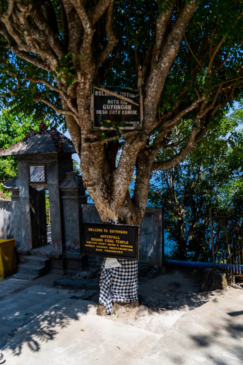 Guyangan Waterfall Entrance Requirements - Sarong Needed