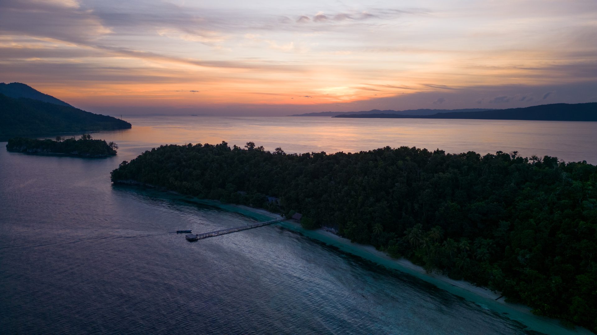 Sunset over Kri island, Raja Ampat Indonesia