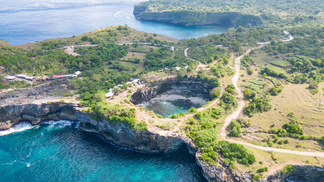 Broken Beach, Nusa Penida Aerial Drone view