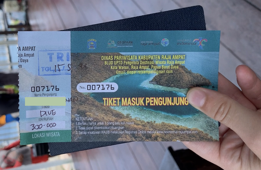 Raja Ampat Visitor Entry Ticket