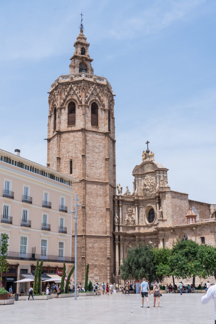 El Micalet bell tower of Valencia Cathedral, Plaça de la Verge, Spain