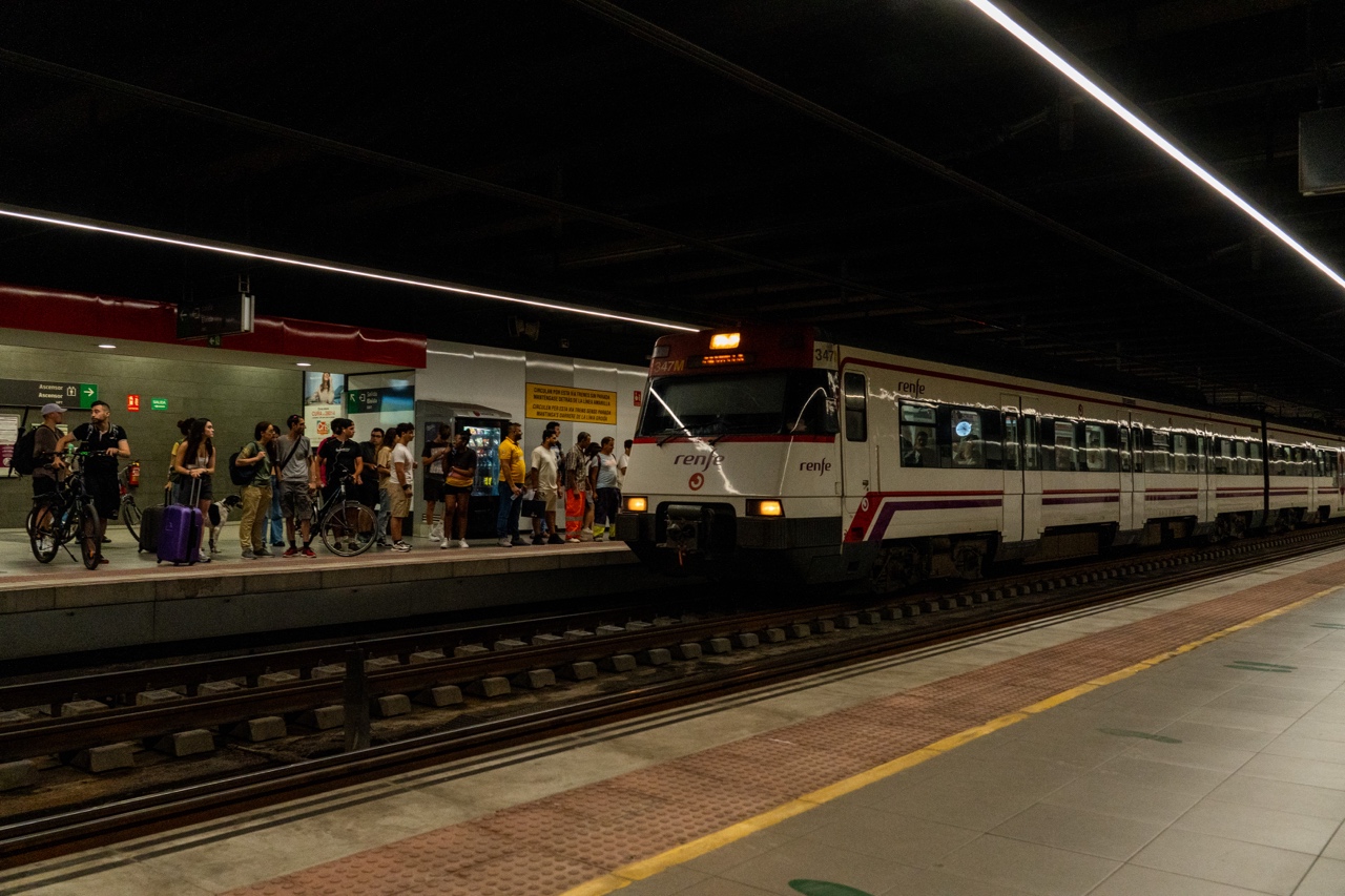 Renfe Train in Valencia, Spain