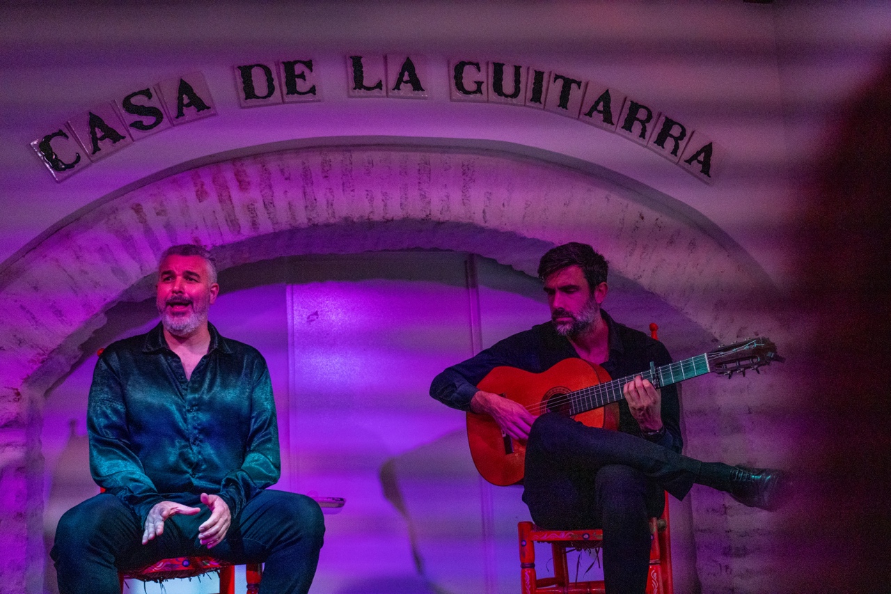 Palmas, cante, toque, parts of flamenco in Seville, Spain at casa de la guitarra