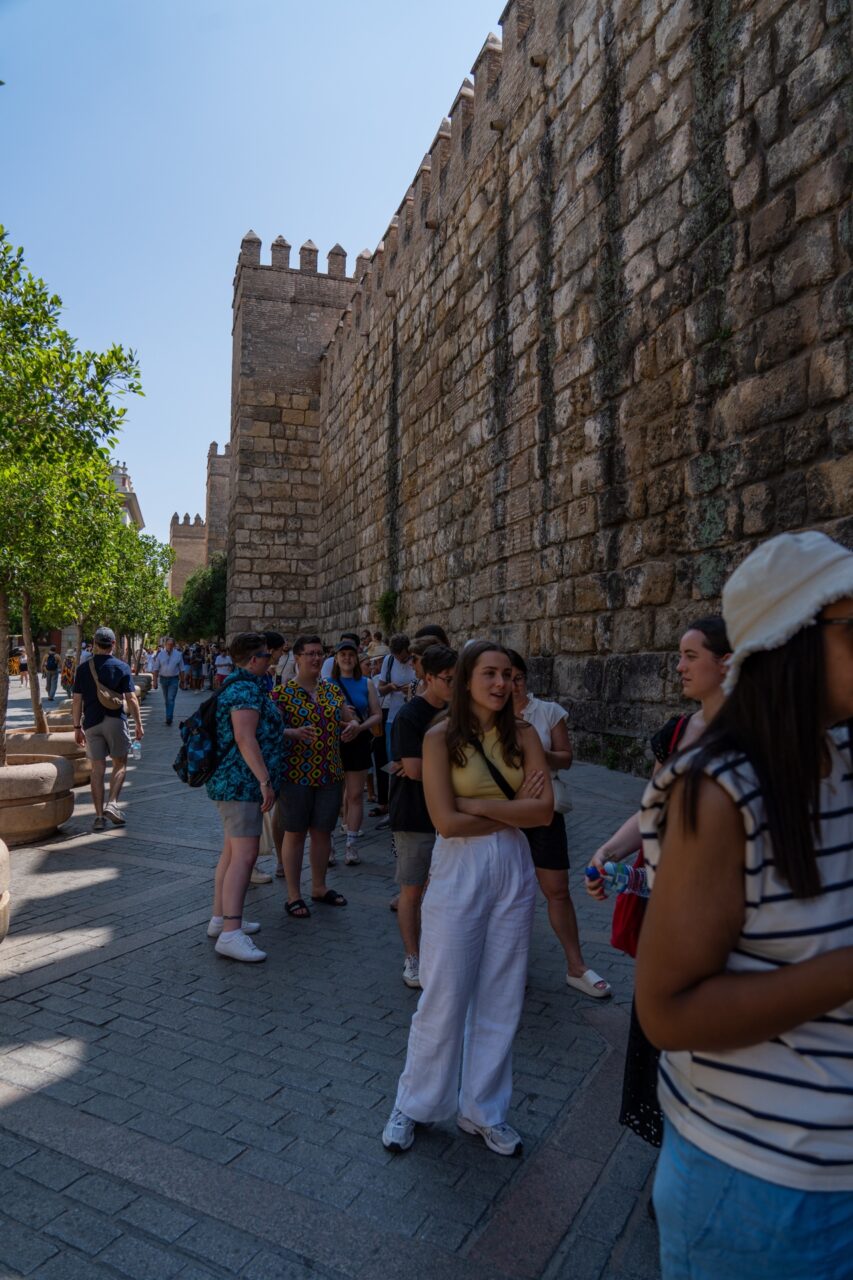 Royal Alcazar, Seville, Spain queue line