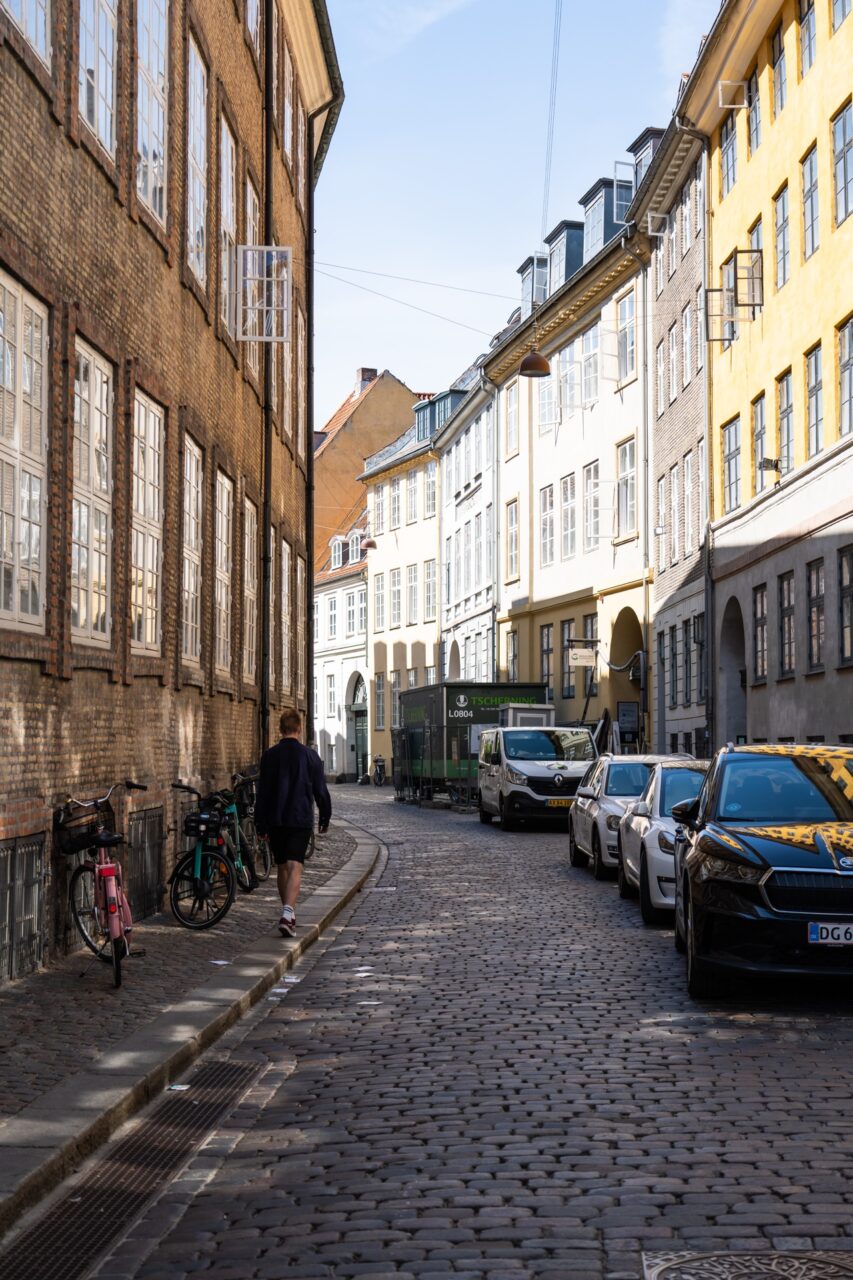 Copenhagen cobblestone street, Denmark
