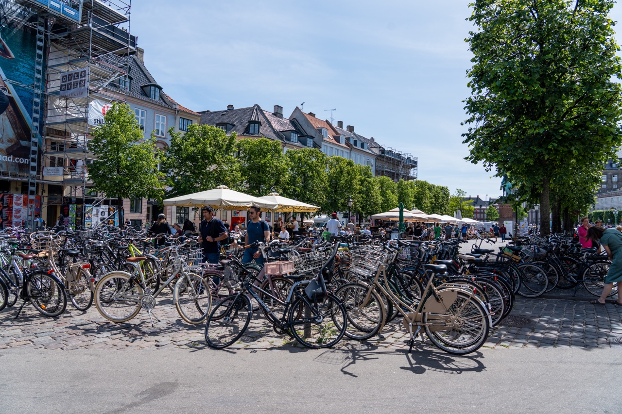 Bicycle parking in Copenhagen, Denmark