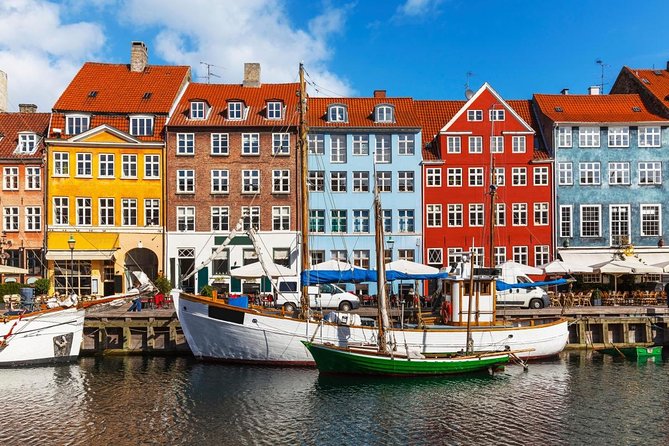 Christianshavn (Christian's Harbour Harbor) in Copenhagen, Denmark on a birght sunny day