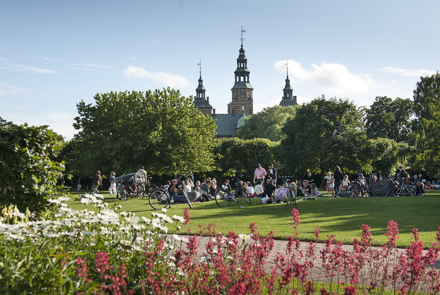 Kongens Have King's Garden beautiful sunny day, Copenhagen, Denmark