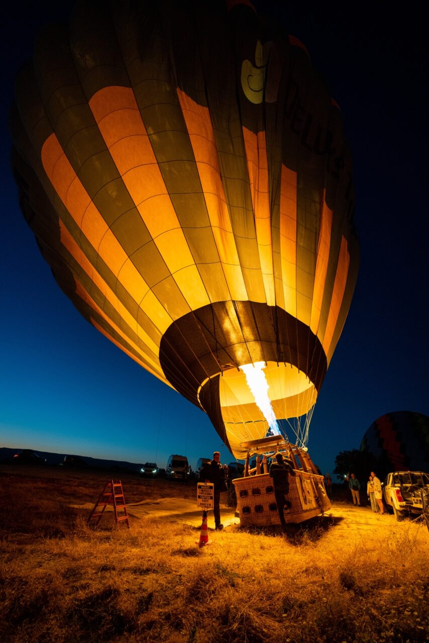 Hot air balloon ride fire Cappadocia, Turkey tour