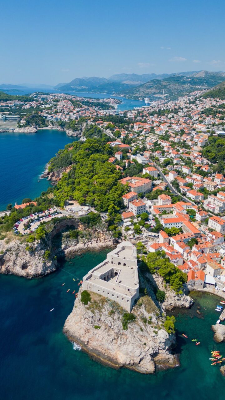 croatia dubrovnik drone aerial