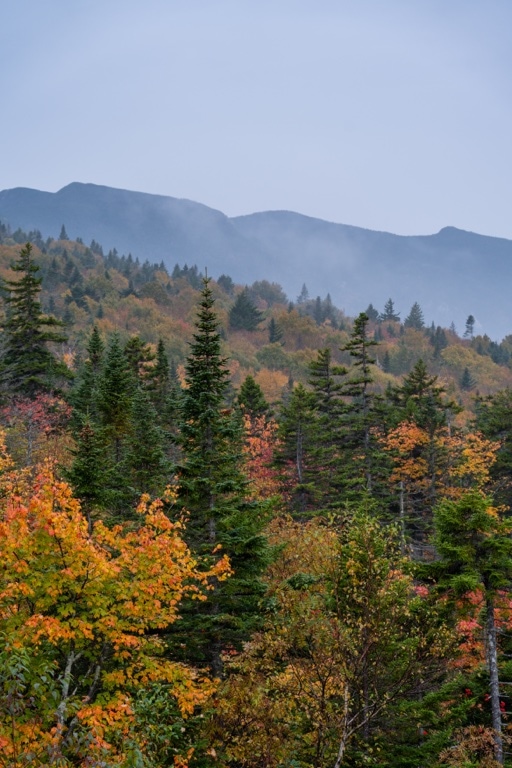 Kancamagus Highway new hampshire fall colours lookout point