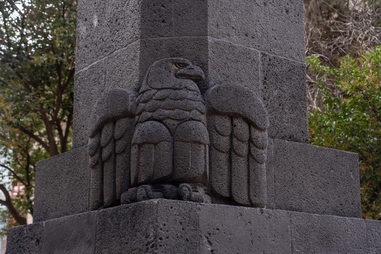 eagle on Monumento a la Revolución, a memorial arch to commemorate the Mexican Revolution