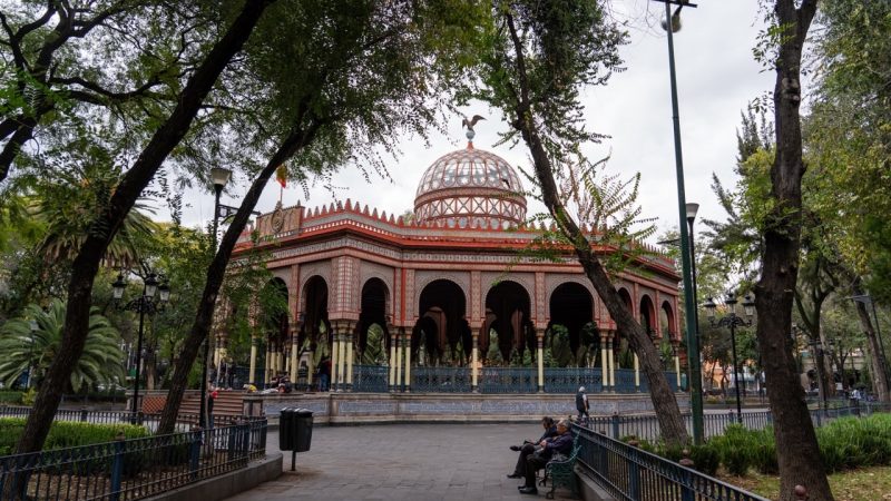 mexico city Alameda Park Morisco Kiosk (Moorish Kiosk)