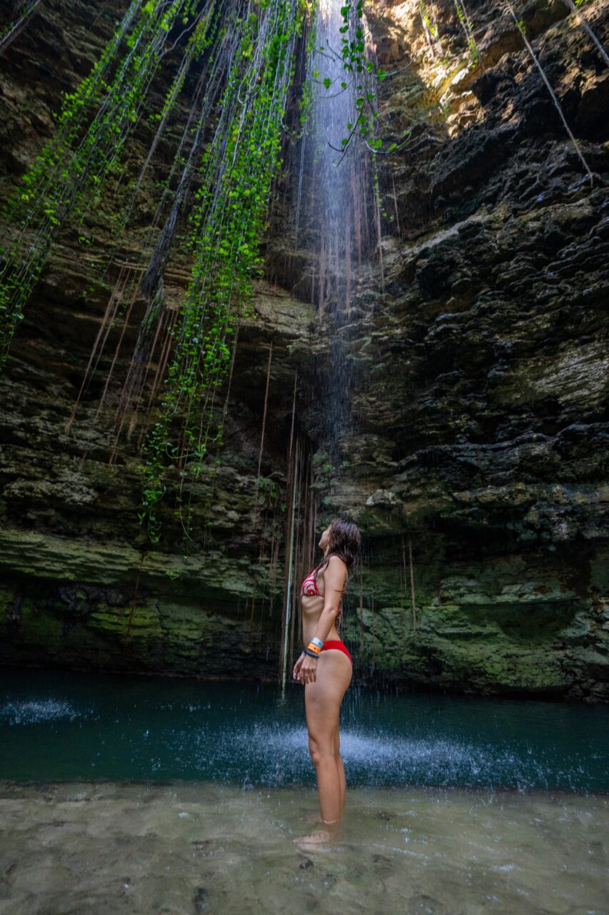cenote chichikan waterfall