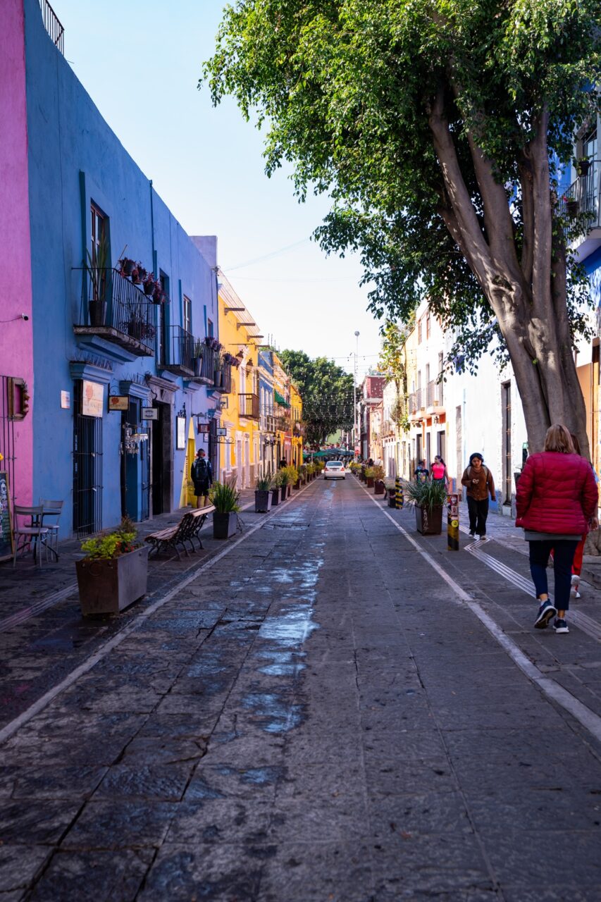 puebla mexico colorful street