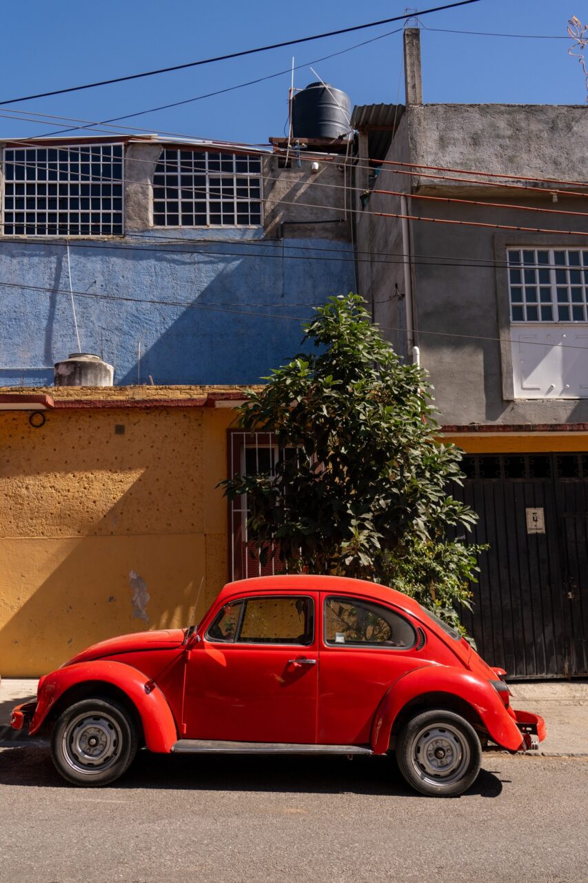 red punch buggy oaxaca mexico